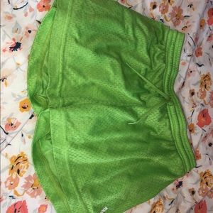 Green kids shorts